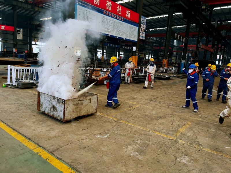 Eihe Steel Structure udførte brandøvelsen af ​​